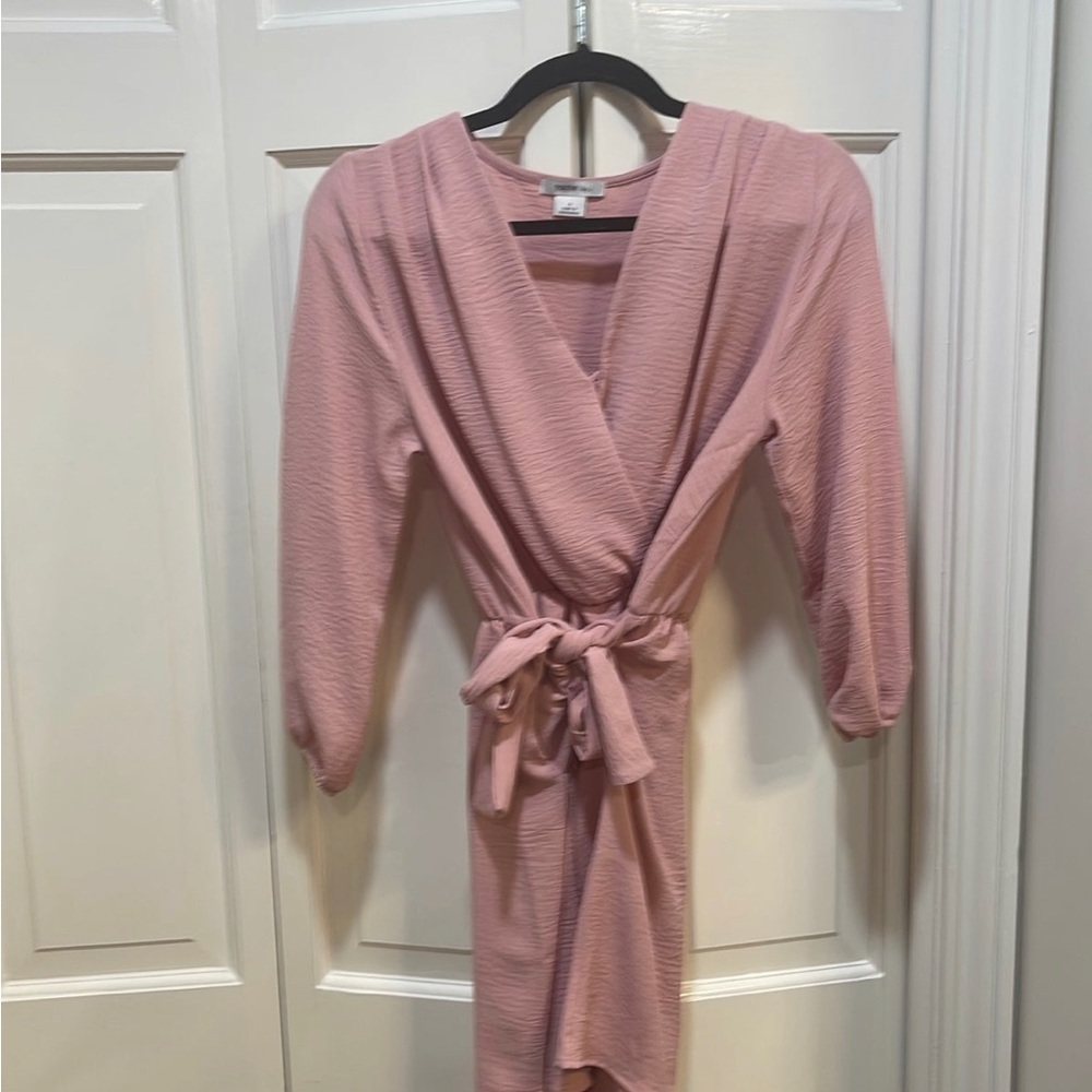 Blush Tie Front Dress Size Small